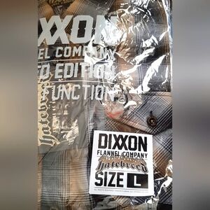 Camicia Dixxon Flannel Company Uomo - Taglia M - Grigia - Nuova Con Etichette - Modello Esaurito Hatebreed
